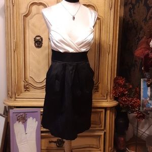 Womens Little Black Dress Sz 11 TRIXXI tie back waist zipper back